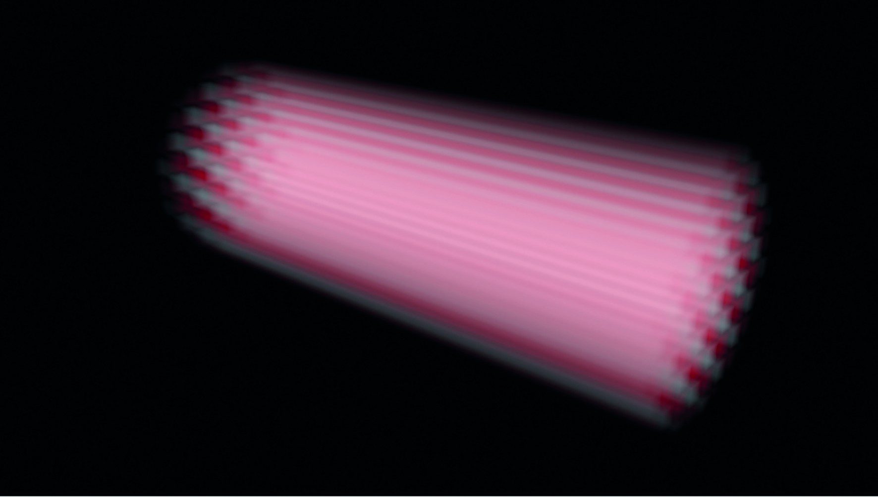 bild09 digital production Bild O9: Paralleler Spot mit sichtbarem volumetrischem Licht und 2D-Shader: Das Fläche-Mapping im Textur-Tag der Lichtquelle ist maßgebend für den Auftrag des 2D-Tiles-Shaders.