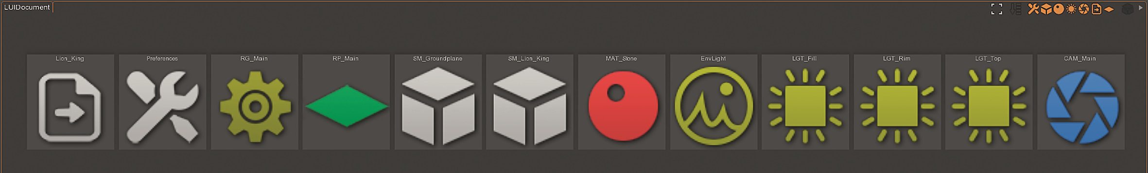 grdocumentgraph digital production Der Aufbau des Testprojekts innerhalb des Graph Editors.