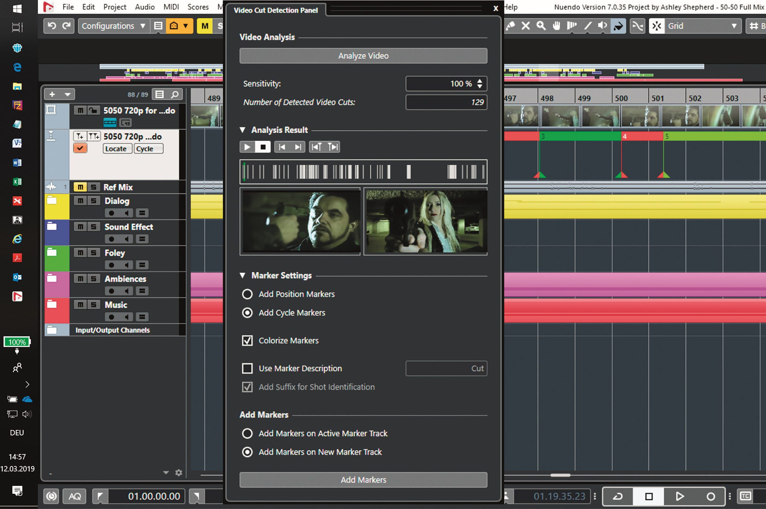 videocutdetectionpanel digital production Die Videoschnitterkennung funktioniert bei entsprechenden Einstellungen gut und spart jede Menge Zeit.